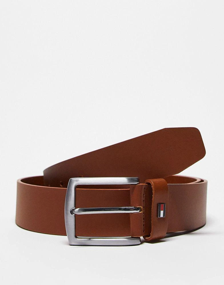 商品Tommy Hilfiger|Tommy Hilfiger denton leather belt in tan,价格¥499,第1张图片