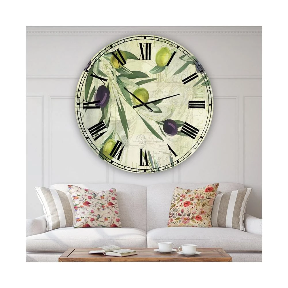 商品Designart|Olives De Nice Oversized Cottage Wall Clock - 36 x 36,价格¥3029,第2张图片详细描述