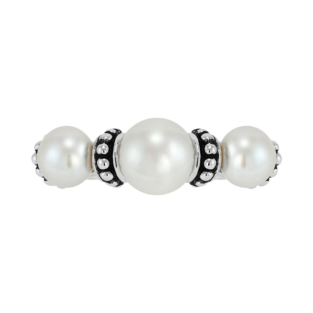 商品Honora|Cultured Freshwater Pearl (5-1/2 - 7-1/2mm) Beaded Rondelle Ring in Sterling Silver,价格¥424,第3张图片详细描述