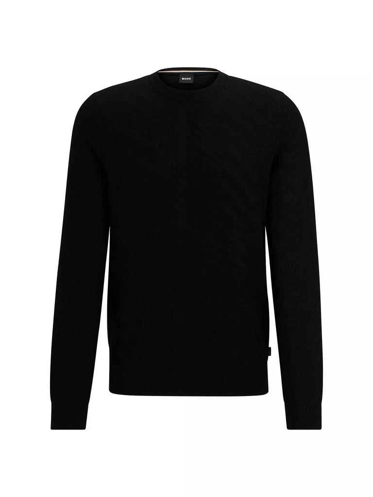 商品Hugo Boss|Graphic-Jacquard Sweater in a Virgin-Wool Blend,价格¥1485,第1张图片