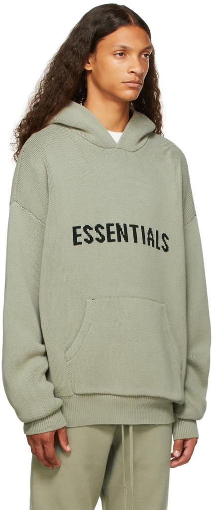 商品Essentials|男款 Khaki Knit 针织 连帽衫,价格¥736,第4张图片详细描述