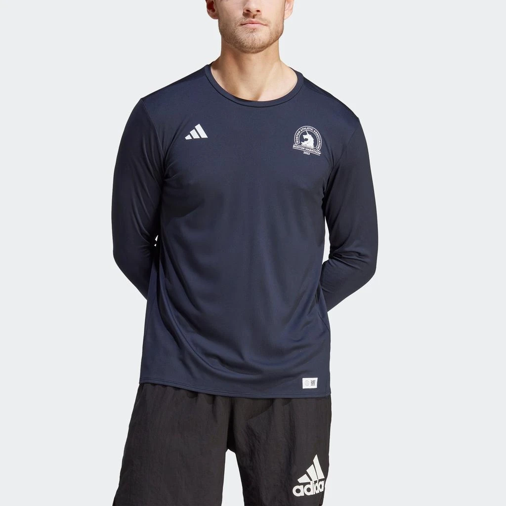 商品Adidas|Men's adidas Boston Marathon 2023 Made to Be Remade Long Sleeve Running Tee,价格¥162,第1张图片