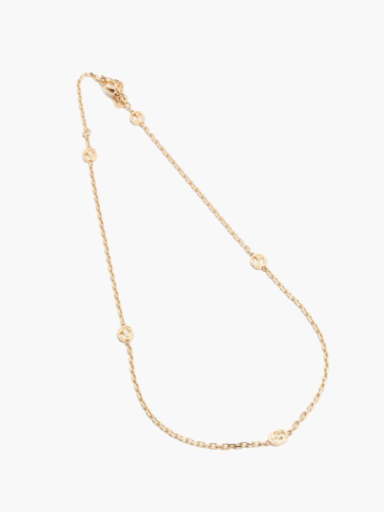 商品Gucci|GG-logo 18kt gold chain necklace,价格¥12921,第5张图片详细描述