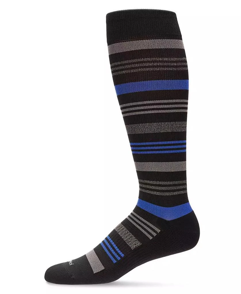 商品Memoi|Men's Striped Nylon Compression Socks,价格¥135,第1张图片