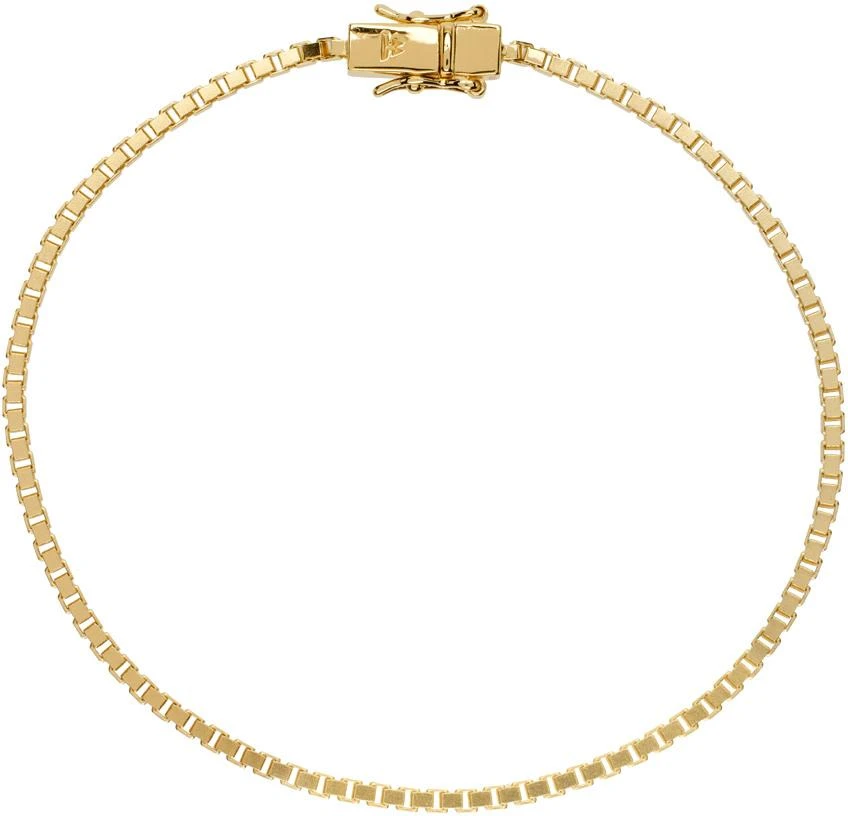商品Tom Wood|Gold Medium Square Bracelet,价格¥552,第2张图片详细描述