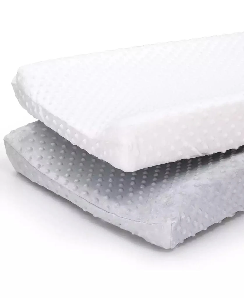 商品The Peanutshell|2 Pack Minky Dot Solid Changing Pad Covers,价格¥371,第1张图片