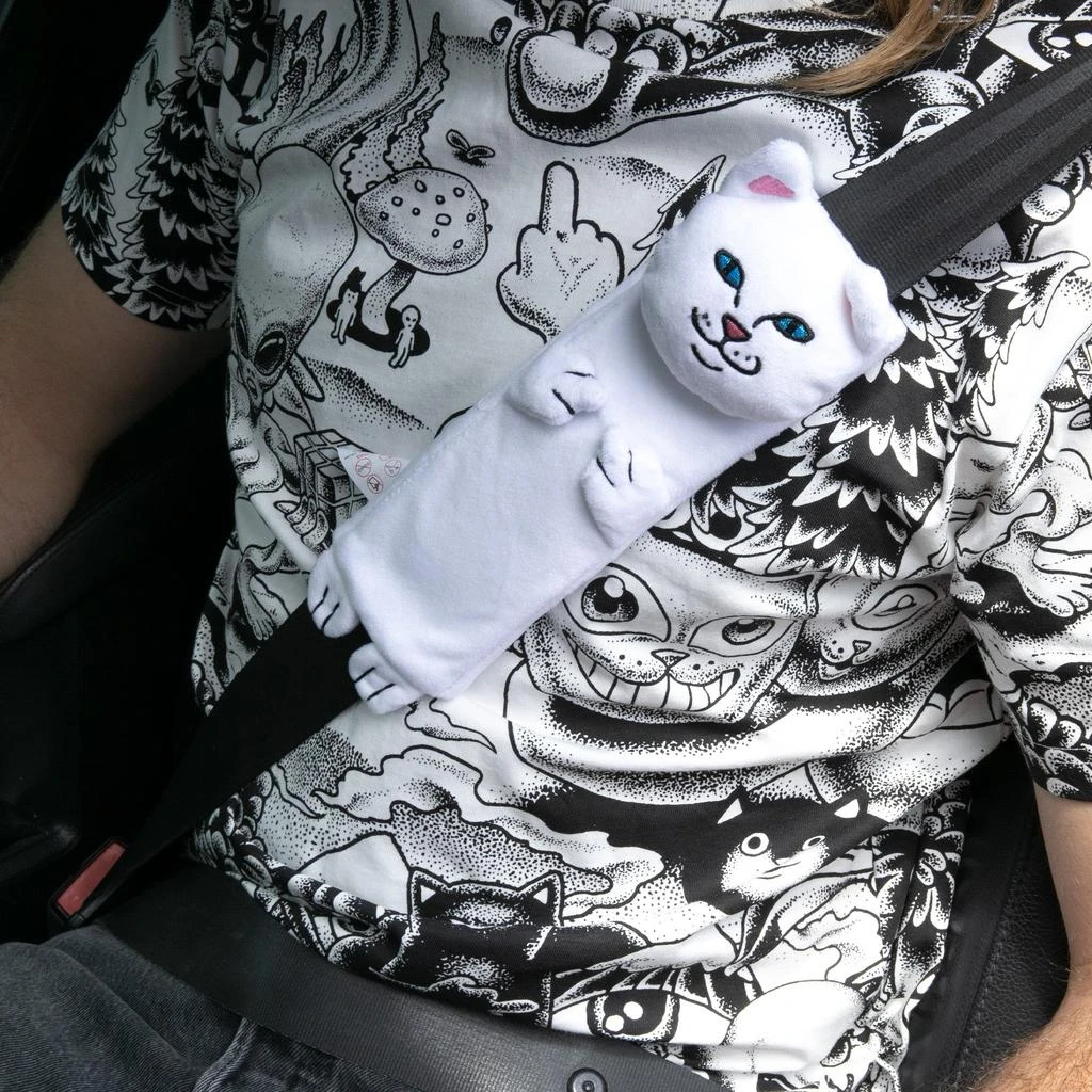 商品RIPNDIP|Nermal Seat Belt Cover (White),价格¥122,第2张图片详细描述
