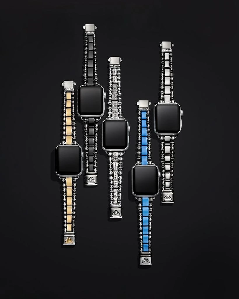 White Ceramic Smart Caviar Apple™ Watch Band, 38mm-42mm 商品