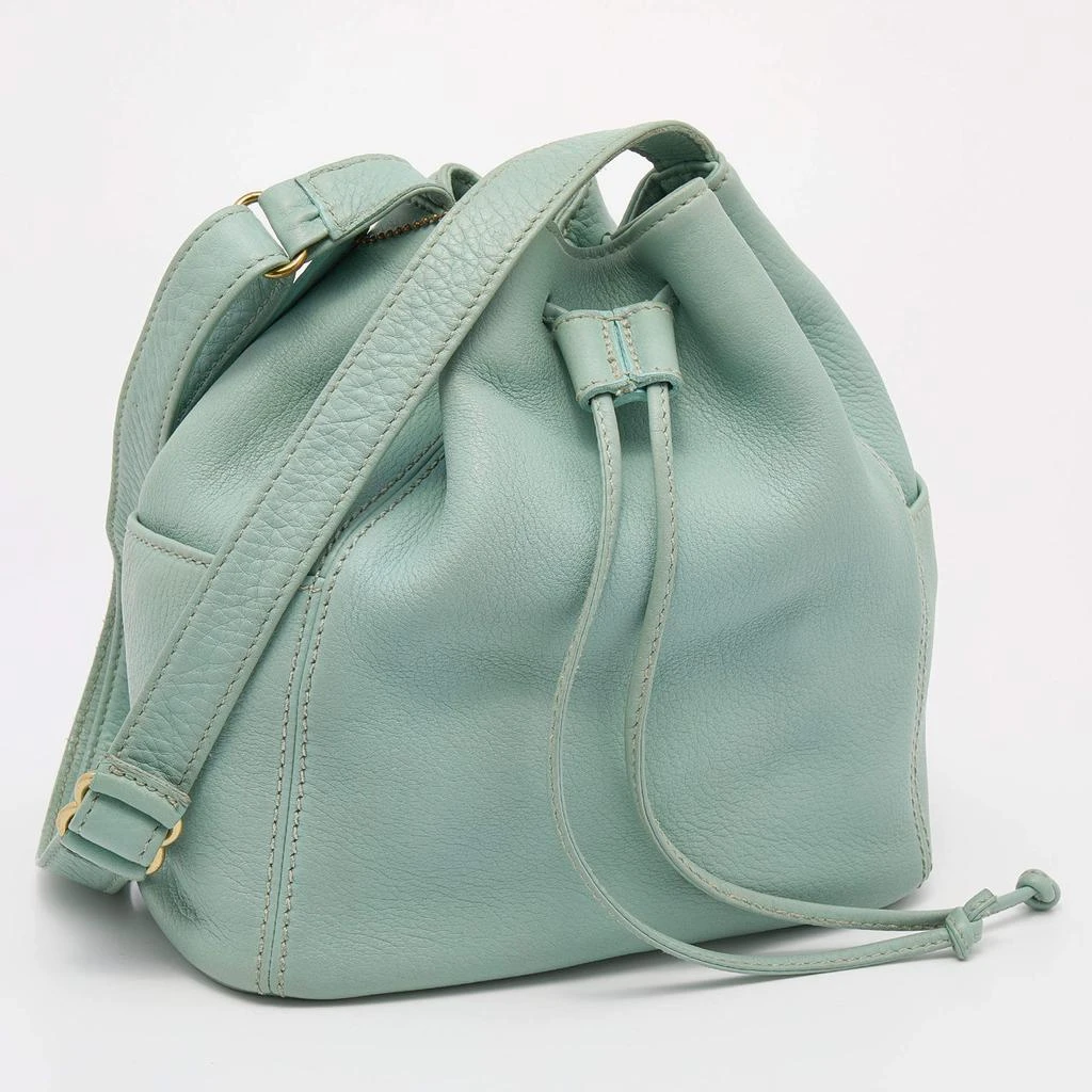 商品[二手商品] Coach|Coach Blue Pebbled Leather Drawstring Bucket Bag,价格¥788,第3张图片详细描述