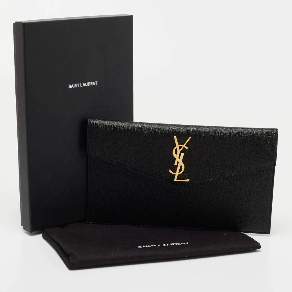 Saint Laurent Black Grained Leather Medium Uptown Clutch 商品