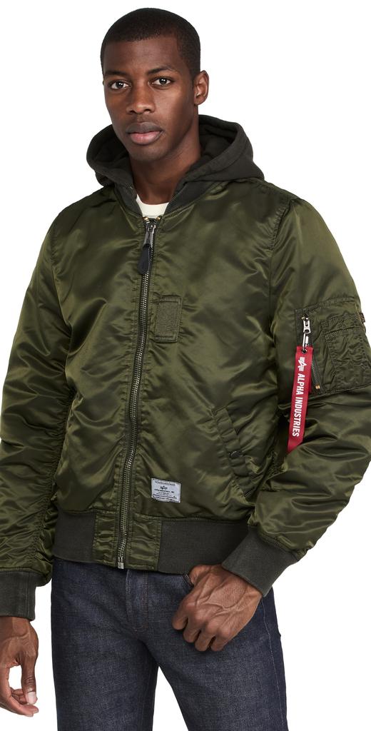 Alpha Industries Ma-1 Hooded Battlewash Flight Jacket商品第1张图片规格展示