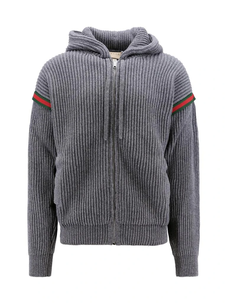 商品Gucci|Gucci Zip-Up Hooded Jacket,价格¥14546,第1张图片