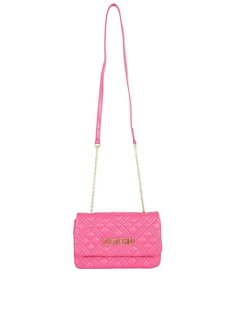 商品Moschino|Love Moschino Logo Plaque Quilted Crossbody Bag,价格¥875,第1张图片