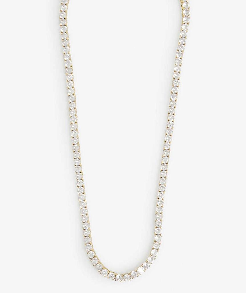 商品Crystal Haze|Serena Tennis Necklace In Clear/Gold,价格¥1297,第1张图片