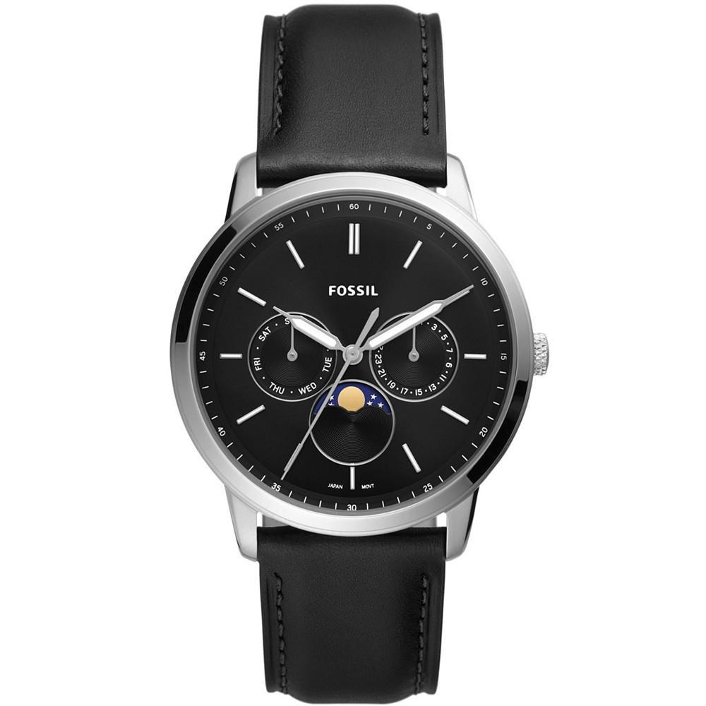 商品Fossil|Men's Neutra Black Leather Strap Watch 42mm,价格¥1233,第1张图片