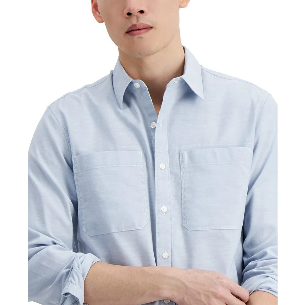 商品Michael Kors|Men's Relaxed Fit Utility Oxford Shirt,价格¥330,第3张图片详细描述