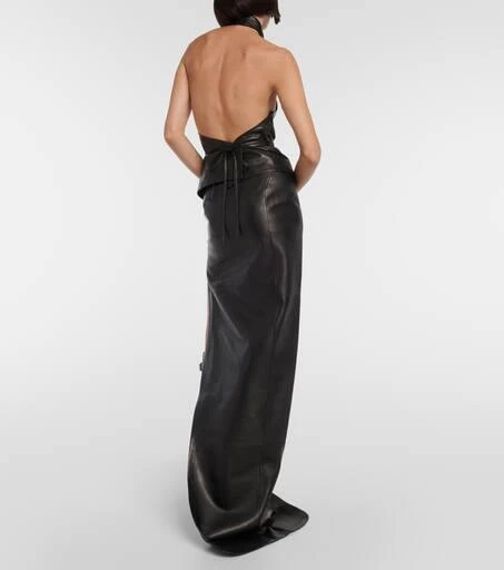 商品ANN DEMEULEMEESTER|Halterneck leather top,价格¥5974,第3张图片详细描述