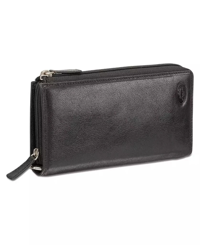 商品Mancini Leather Goods|Equestrian-2 Collection RFID Secure Large Trifold Wallet,价格¥972,第4张图片详细描述