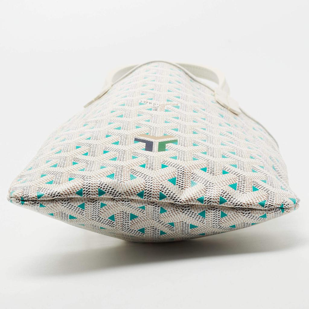 Goyard White/Opaline Goyardine Coated Canvas and Leather Poitiers Claire-Voie Tote商品第6张图片规格展示