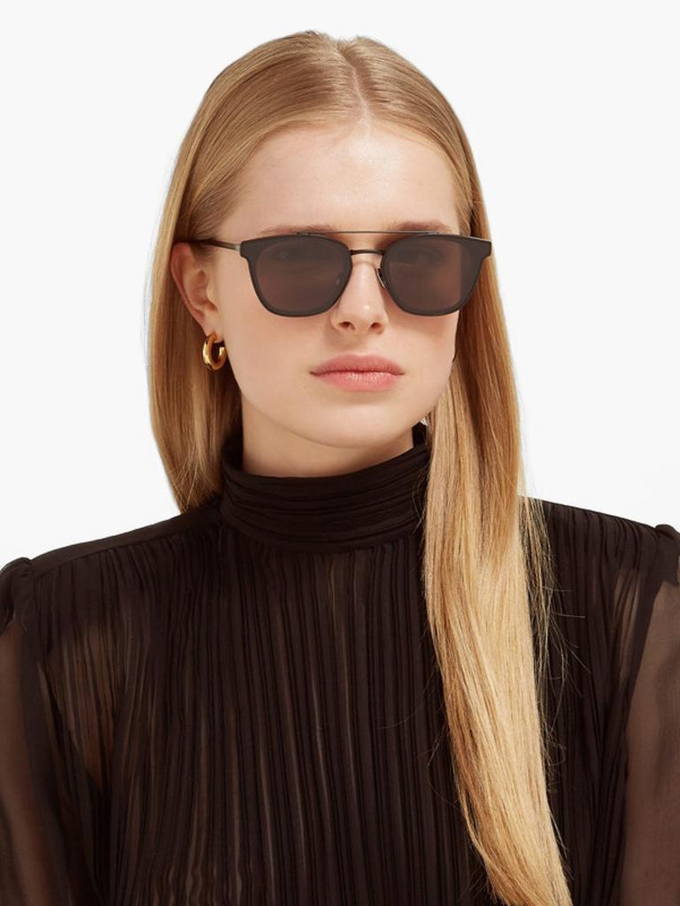 商品Yves Saint Laurent|Top-bar round metal sunglasses,价格¥2855,第4张图片详细描述