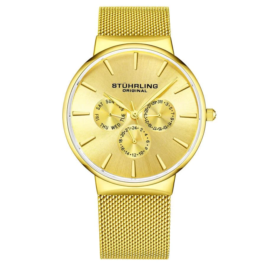 商品Stuhrling Original|Monaco Quartz Gold Dial Men's Watch M16242,价格¥707,第1张图片