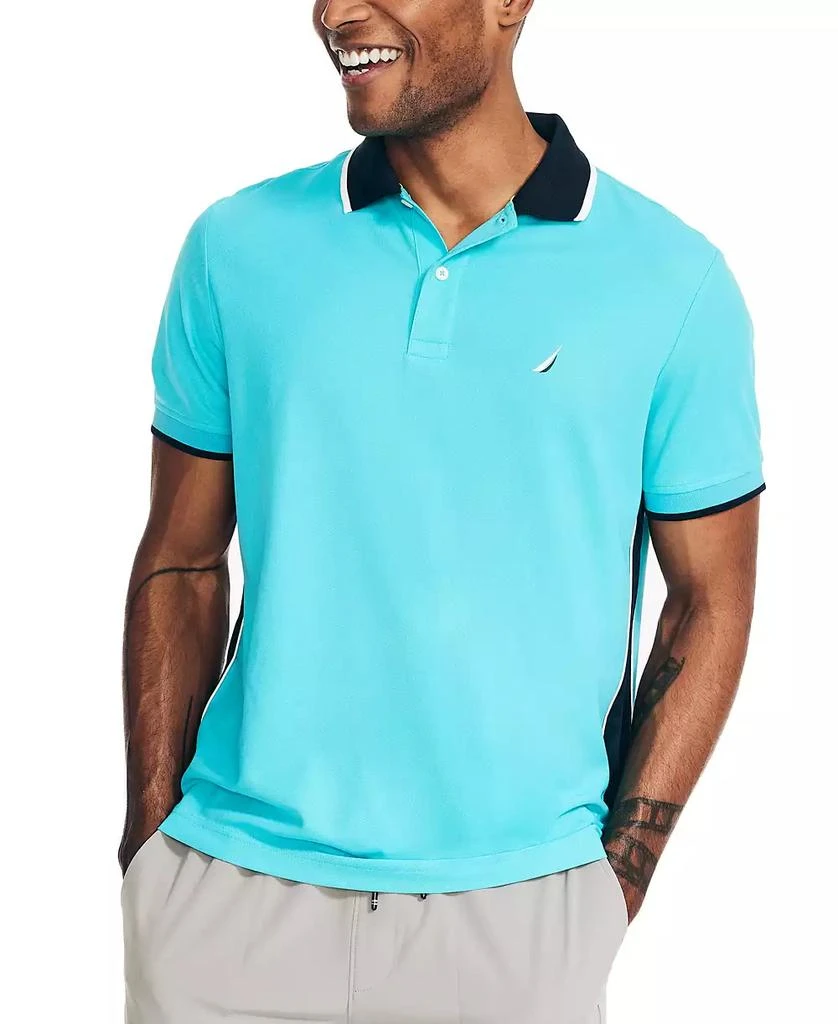 商品Nautica|Men's Navtech Performance Classic-Fit Tipped Polo,价格¥209,第1张图片