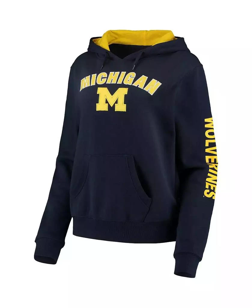 商品Colosseum|Women's Navy Michigan Wolverines Loud and Proud Pullover Hoodie,价格¥248,第3张图片详细描述