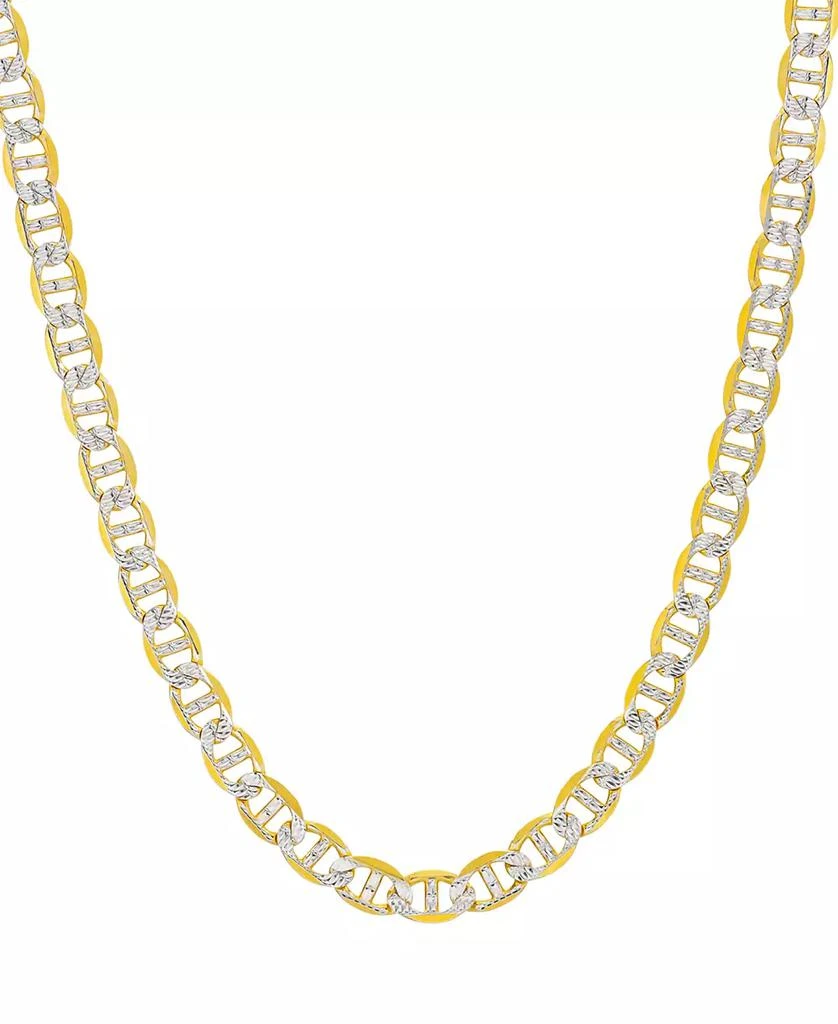 商品Macy's|Men's Two-Tone Diamond Cut Mariner Link 24" Chain Necklace in Sterling Silver & 14k Gold-Plate,价格¥5187,第1张图片