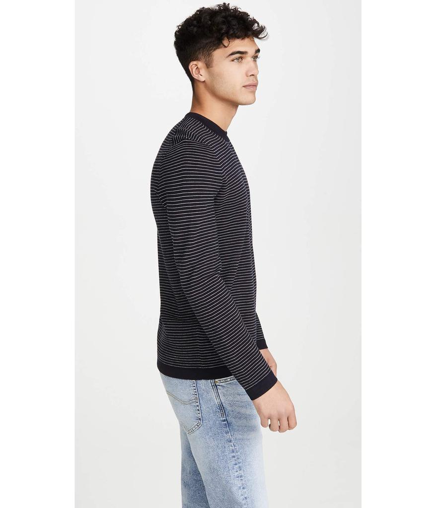 Men's Long Sleeve Merino Wool Stripe Sweater商品第4张图片规格展示