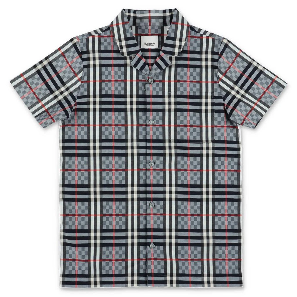 商品Burberry|Burberry Kids Check Pattern Short-Sleeved Shirt,价格¥1874,第1张图片
