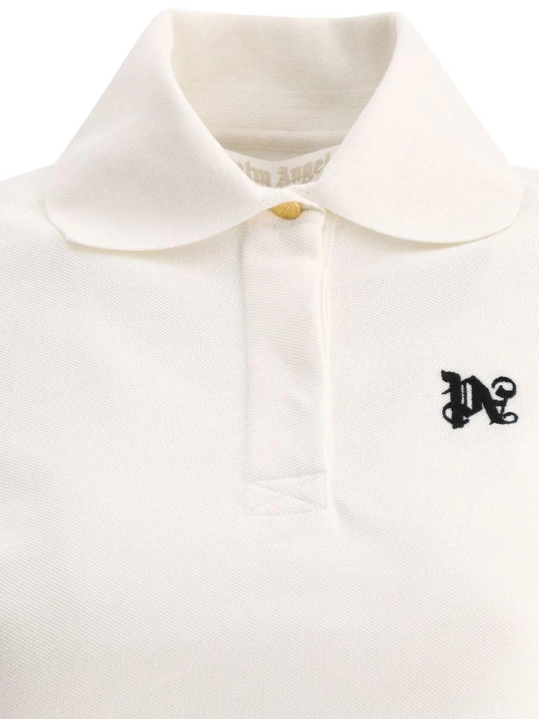 商品Palm Angels|Monogram Cropped Polo Shirts White,价格¥1207,第3张图片详细描述