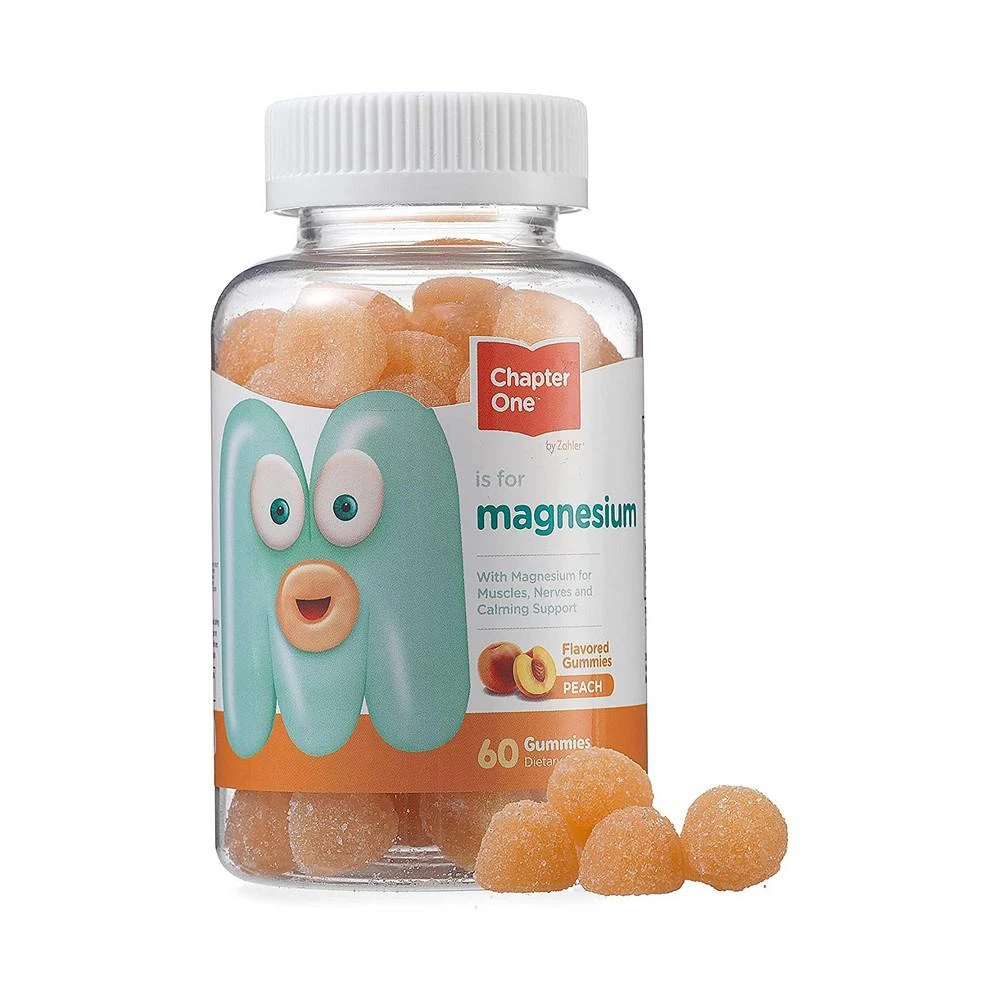 商品Zahler|Chapter One Peach Flavored Magnesium for Kids - 60 Flavored Gummies,价格¥112,第1张图片