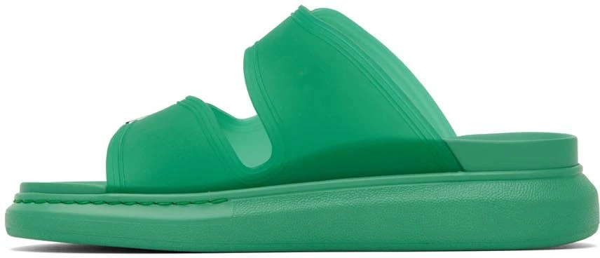 商品Alexander McQueen|Green Rubber Slides,价格¥1074,第3张图片详细描述