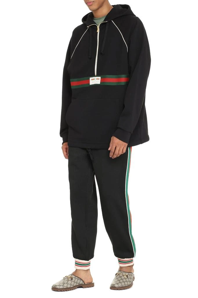 商品Gucci|Gucci Web Half-Zip Hoodie,价格¥8109,第3张图片详细描述