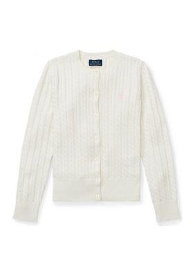 Ralph Lauren Childrenswear | Lauren Childrenswear Girls 7 16 Mini Cable Cotton Cardigan 458.36元 商品图片