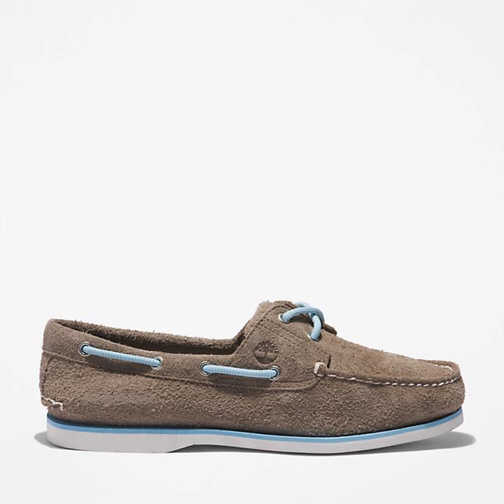 Timberland® 2-Eye Classic Boat Shoe for Men in Medium Grey商品第1张图片规格展示