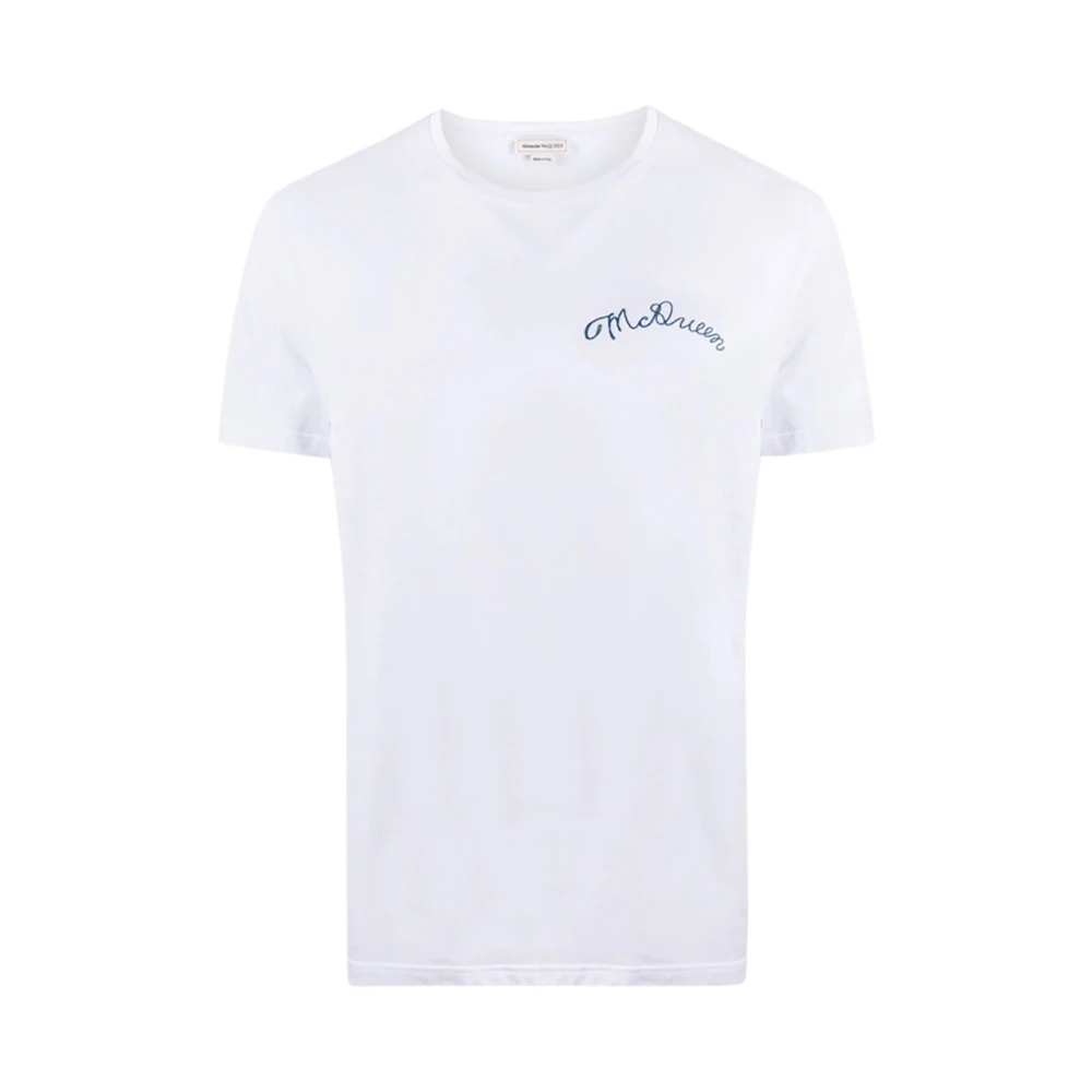 商品Alexander McQueen|ALEXANDER MCQUEEN 白色男士T恤 609584-QOZB3-0900,价格¥1055,第1张图片