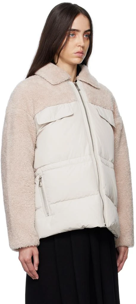 商品Yves Salomon|Beige & Pink Paneled Jacket,价格¥995,第2张图片详细描述