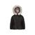 颜色: Black, Weathertamer | Toddler Girls Solid with Faux Fur Trim Jacket and Fleece Beanie Set