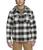 Levi's | Washed Cotton Shirt Jacket with A Jersey Hood and Sherpa Lining, 颜色Black/White Buffalo Plaid (WPB)