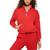 商品Tommy Hilfiger | Women's Quarter-Zip Mock-Neck Sweatshirt颜色Rich Red