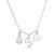 商品第8个颜色white -s, ADORNIA | Adornia Three Charm Necklace Moonstone .925 Sterling Silver