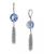 颜色: Blue, 2028 | Round Crystal Tassel Drop Earrings