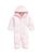 Ralph Lauren | Unisex Quilted Hooded One Piece - Baby, 颜色Hint of Pink