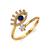 商品第2个颜色Gold, Unwritten | Silver Plated Cubic Zirconia Evil Eye Wrap Around Ring