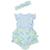 颜色: Pastel Blue, Little Me | Baby Girls Sweet Floral Shortall and Headband, 3 Piece Set