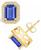 颜色: Gold, Macy's | Tanzanite (3-1/5 Ct. t.w.) and Diamond (3/8 Ct. t.w.) Halo Stud Earrings