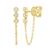颜色: yellow, Sabrina Designs | 14k Gold & Diamond Chain Dangle Earrings
