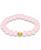 颜色: Rose Quartz/Gold, Macy's | Genuine Stone Bead Stretch Bracelet with Silver Plate or Gold Plate Bead Accent