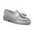 商品Franco Sarto | Carolynn Lug Sole Loafers颜色Silver Faux Leather